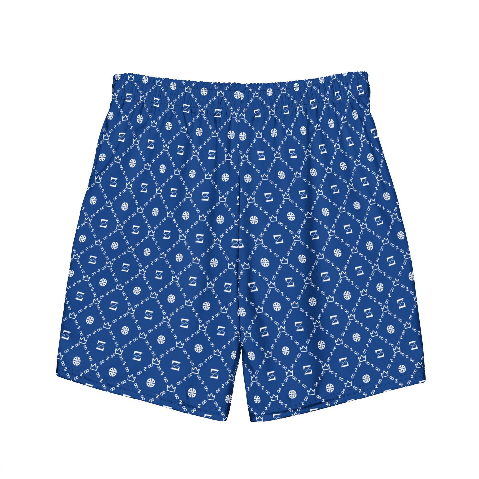 Zayndeellani Men's Monogram Swim Shorts Blue - Zayndeellani