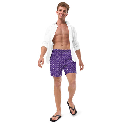 Zayndeellani Men's Monogram Swim Shorts Purple - Zayndeellani