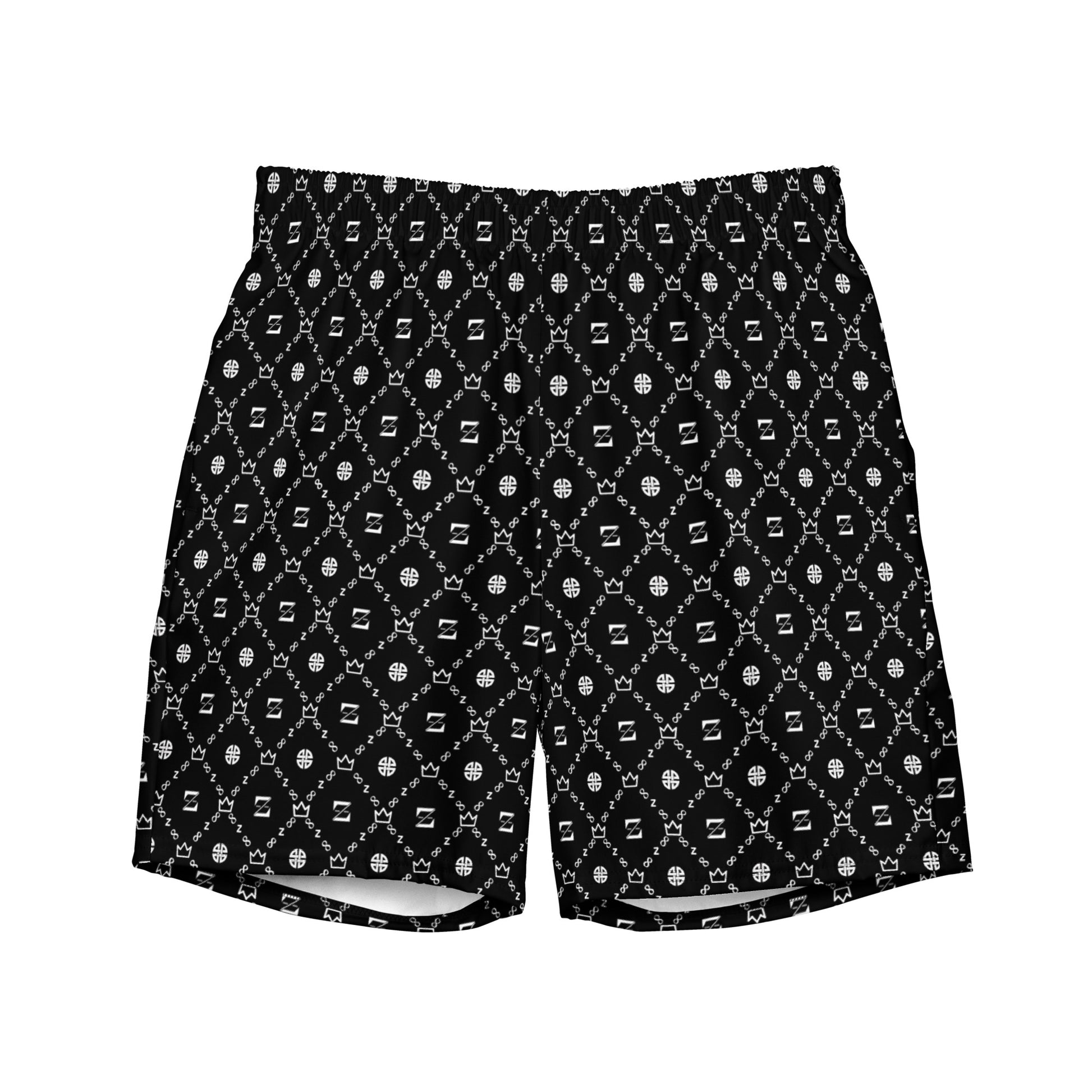 Zayndeellani Men's Monogram Swim Shorts Black - Zayndeellani