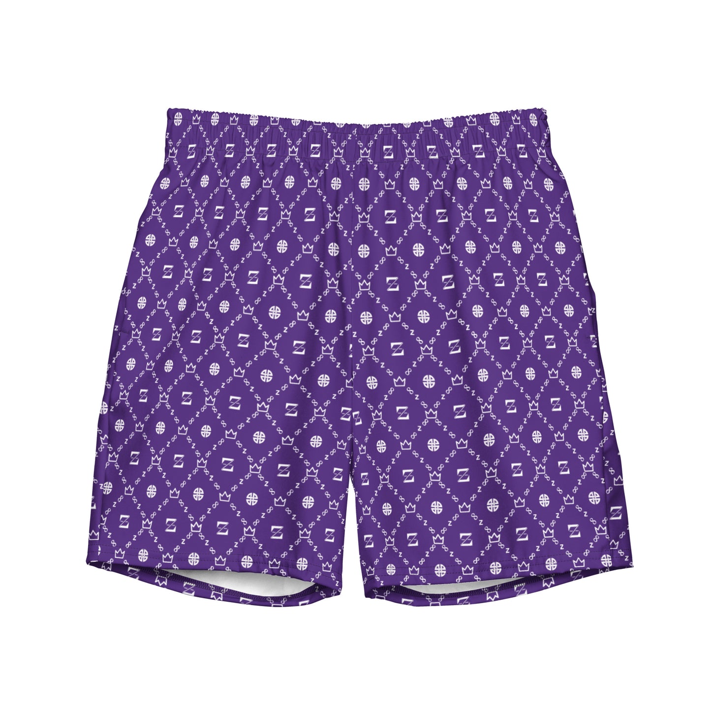 Zayndeellani Men's Monogram Swim Shorts Purple - Zayndeellani