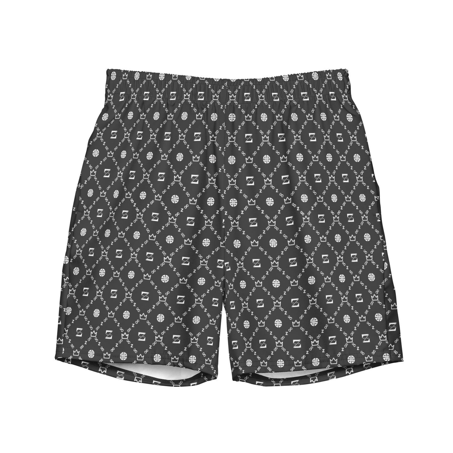 Zayndeellani Men's Monogram Swim Shorts Grey - Zayndeellani