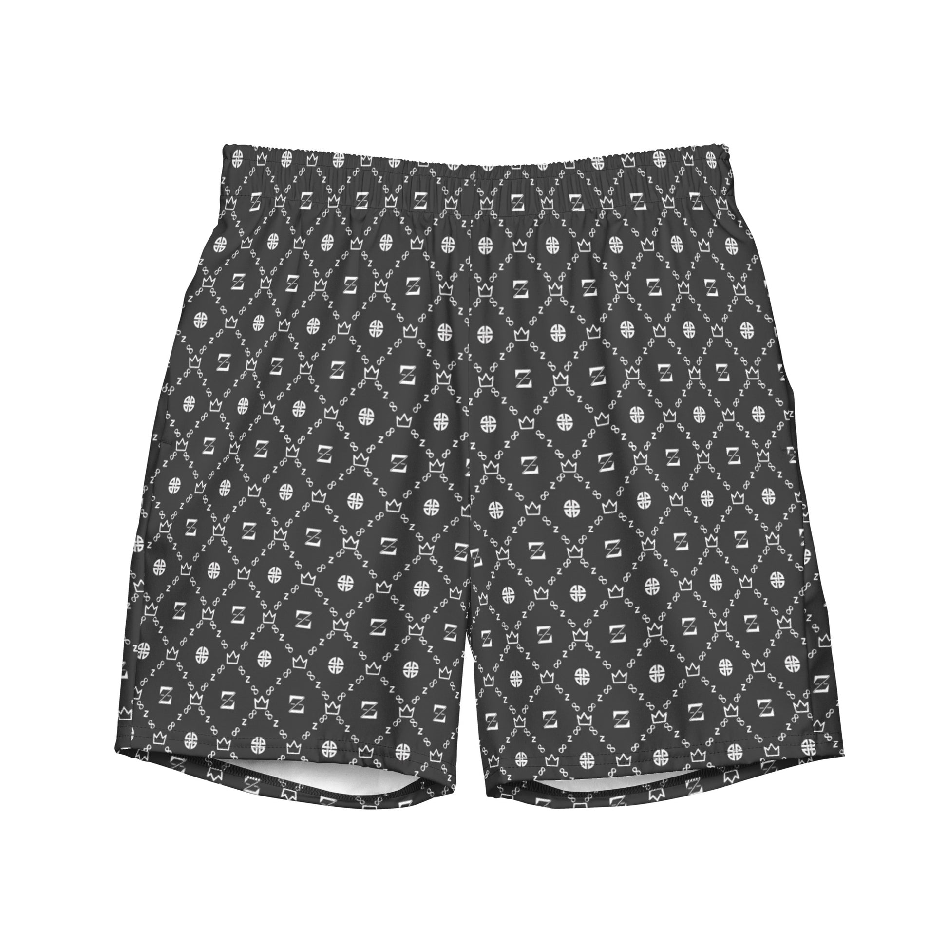 Zayndeellani Men's Monogram Swim Shorts Grey - Zayndeellani