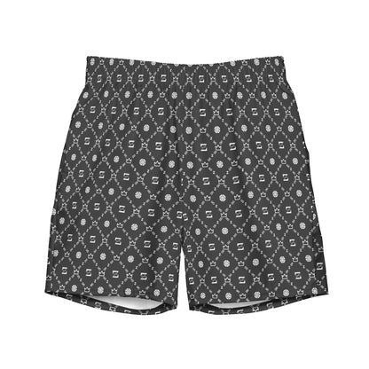 Zayndeellani Men's Monogram Swim Shorts Grey - Zayndeellani