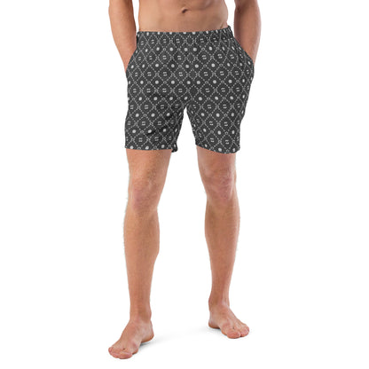 Zayndeellani Men's Monogram Swim Shorts Grey - Zayndeellani