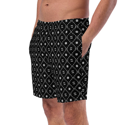 Zayndeellani Men's Monogram Swim Shorts Black - Zayndeellani