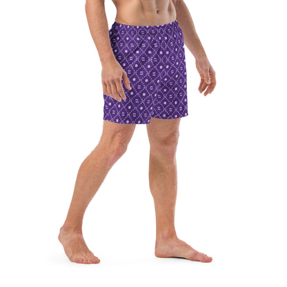 Zayndeellani Men's Monogram Swim Shorts Purple - Zayndeellani