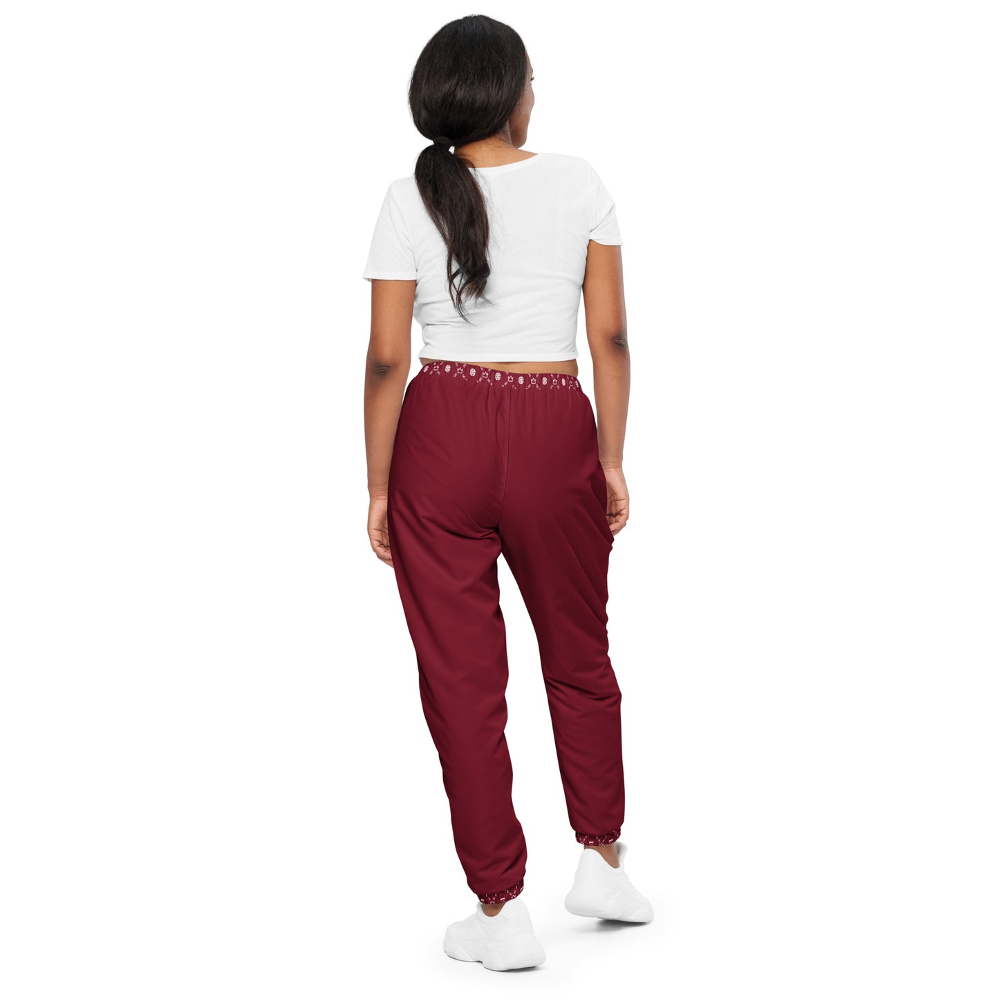 Zayndeellani Monogram Spell-out Track Pants Red - Zayndeellani