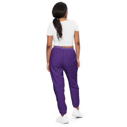 Zayndeellani Monogram Spell-out Track Pants Purple - Zayndeellani