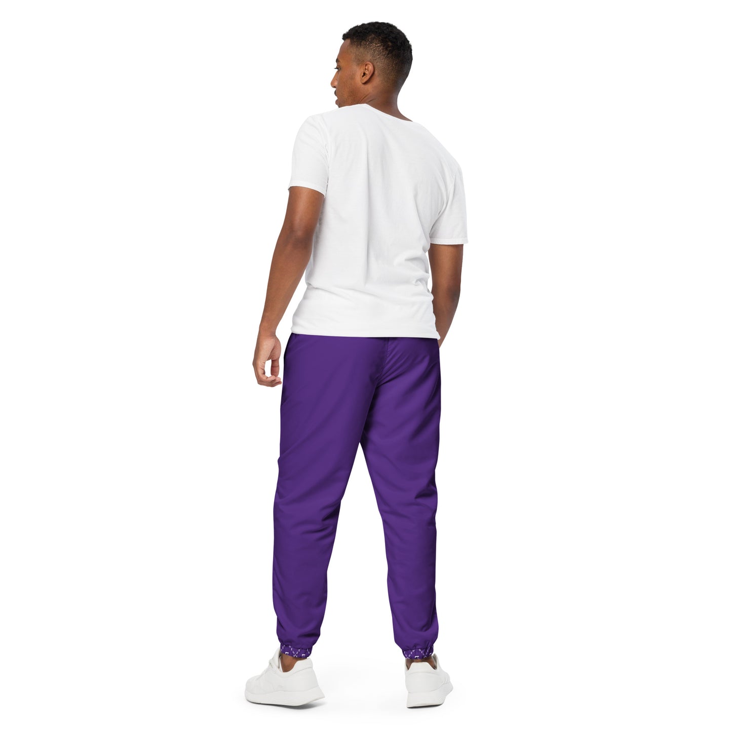 Zayndeellani Monogram Spell-out Track Pants Purple - Zayndeellani