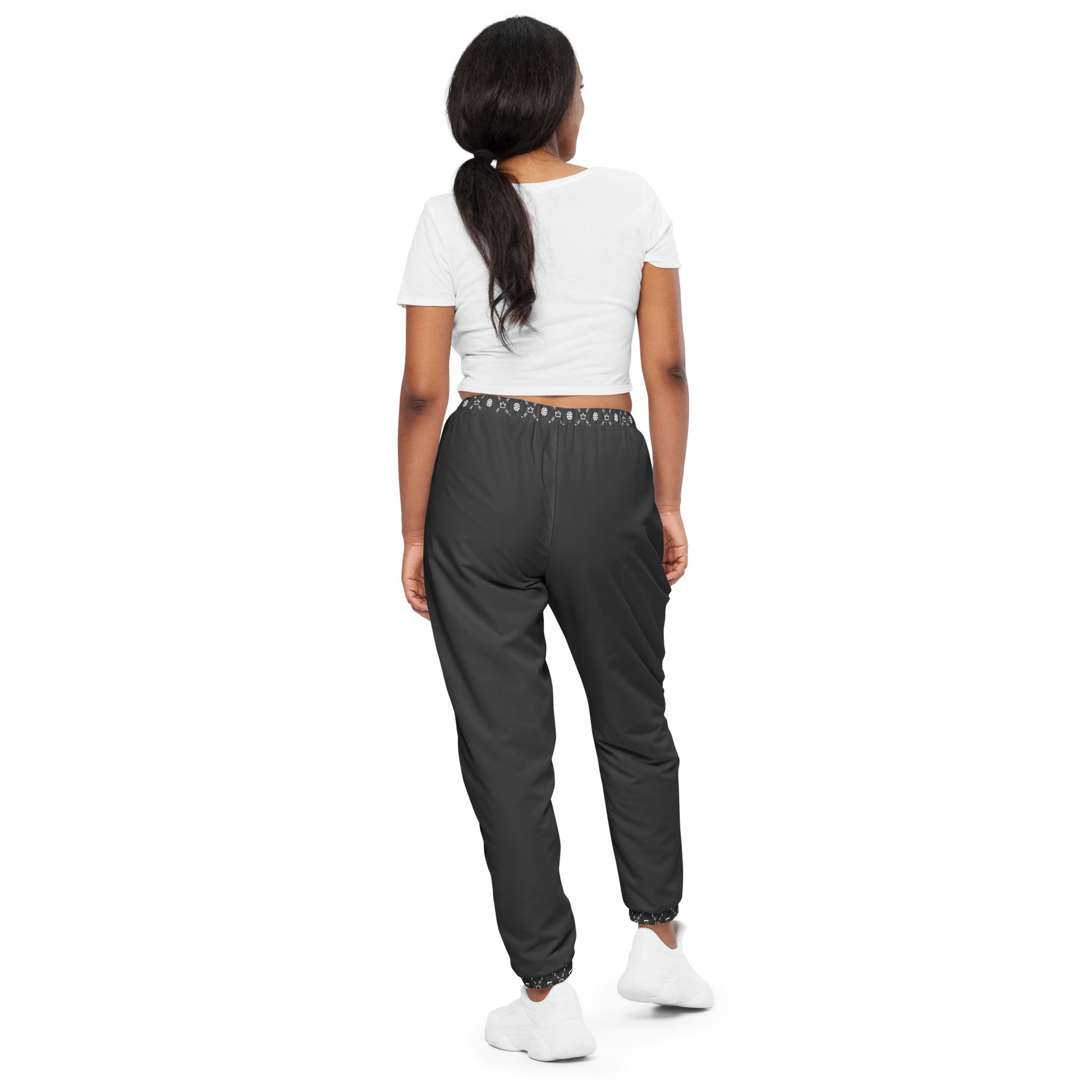 Zayndeellani Monogram Spell-out Track Pants Grey - Zayndeellani