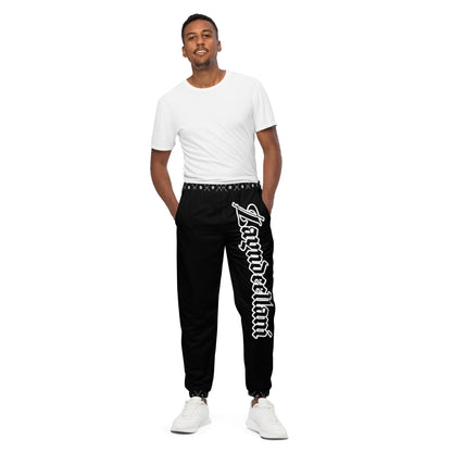 Zayndeellani Monogram Spell-out Track Pants Black - Zayndeellani