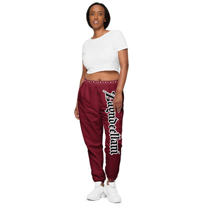 Zayndeellani Monogram Spell-out Track Pants Red - Zayndeellani