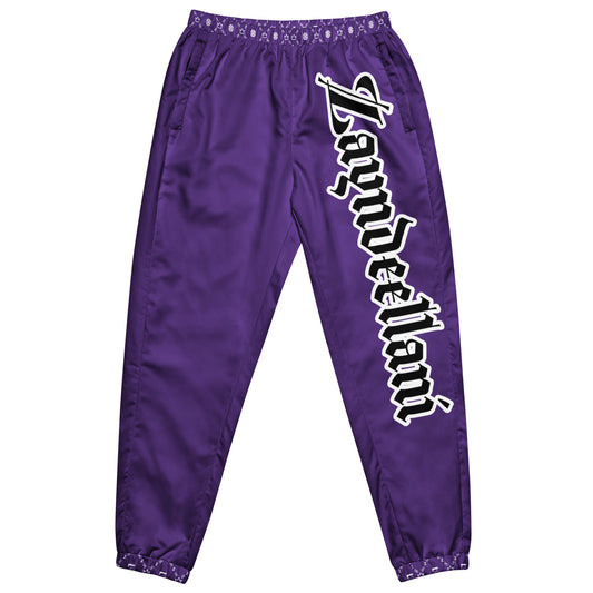 Zayndeellani Monogram Spell-out Track Pants Purple - Zayndeellani