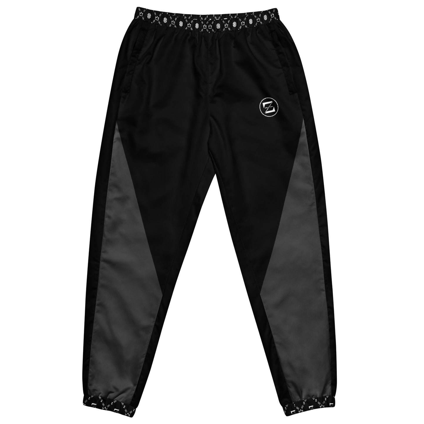 Zayndeellani Monogram Cuff Track Pants Black - Zayndeellani