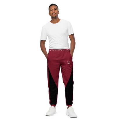 Zayndeellani Monogram Cuff Track Pants Red - Zayndeellani