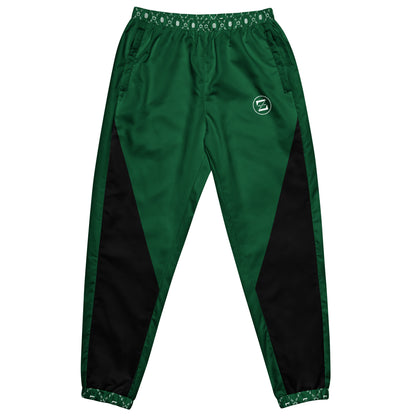 Zayndeellani Monogram Cuff Track Pants Green - Zayndeellani