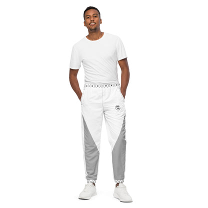 Zayndeellani Monogram Cuff Track Pants White - Zayndeellani