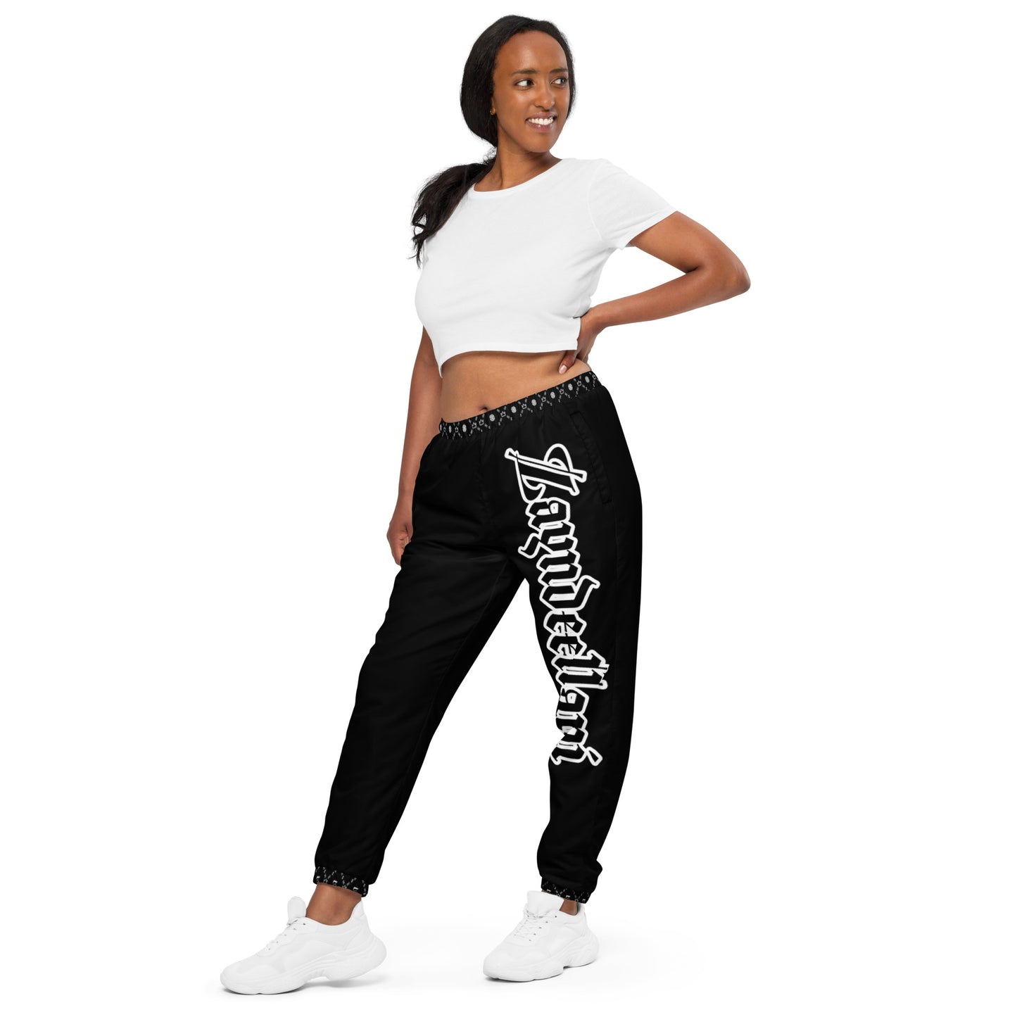 Zayndeellani Monogram Spell-out Track Pants Black - Zayndeellani