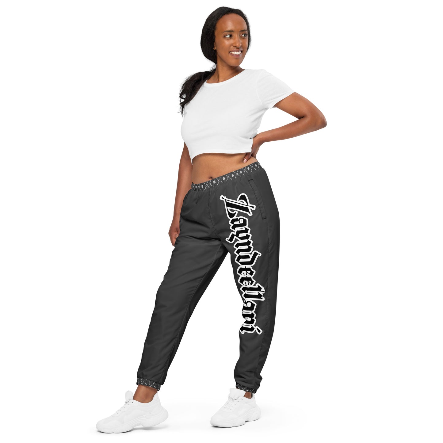 Zayndeellani Monogram Spell-out Track Pants Grey - Zayndeellani