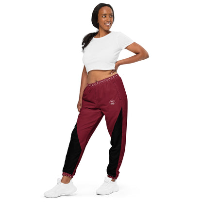 Zayndeellani Monogram Cuff Track Pants Red - Zayndeellani