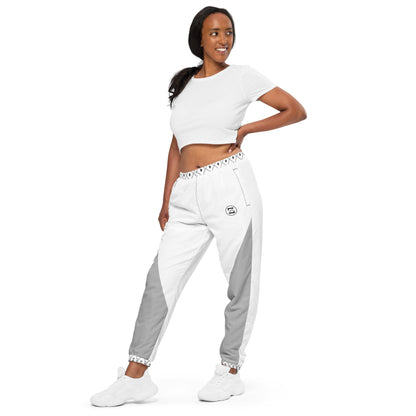 Zayndeellani Monogram Cuff Track Pants White - Zayndeellani