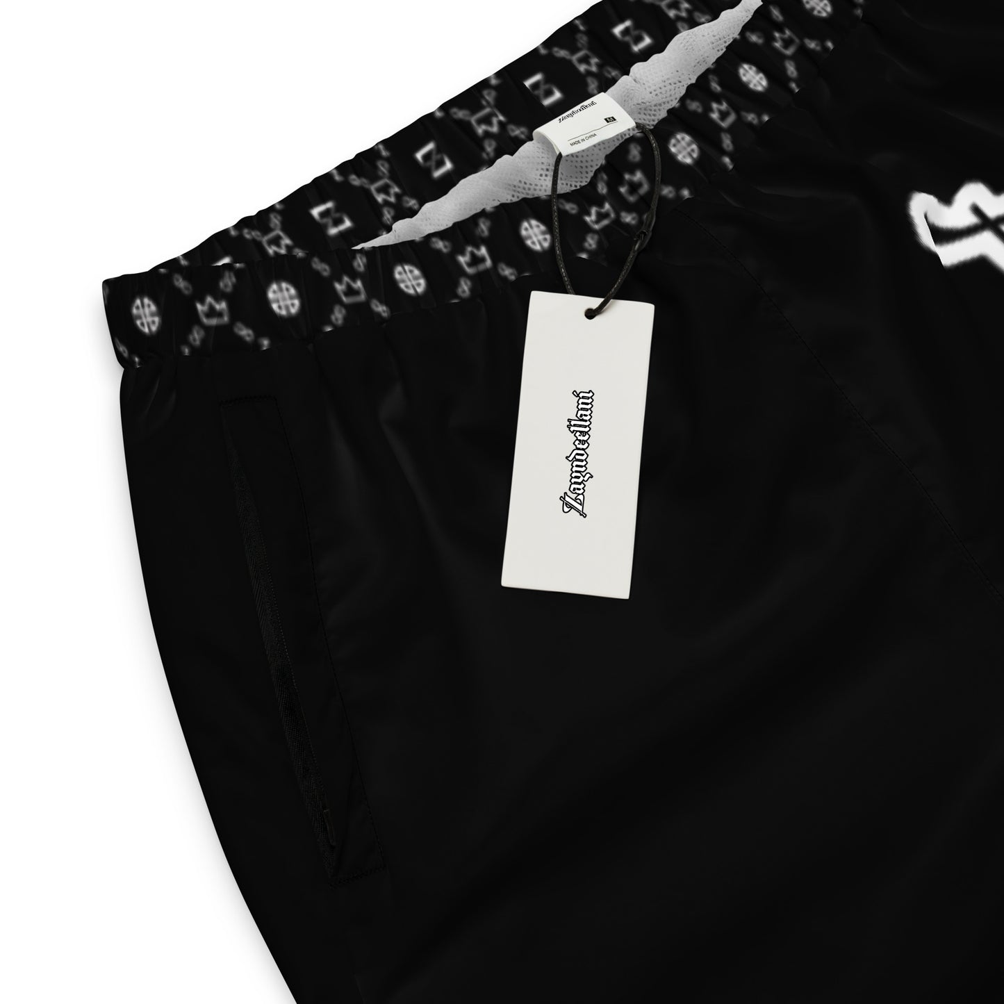 Zayndeellani Monogram Spell-out Track Pants Black - Zayndeellani