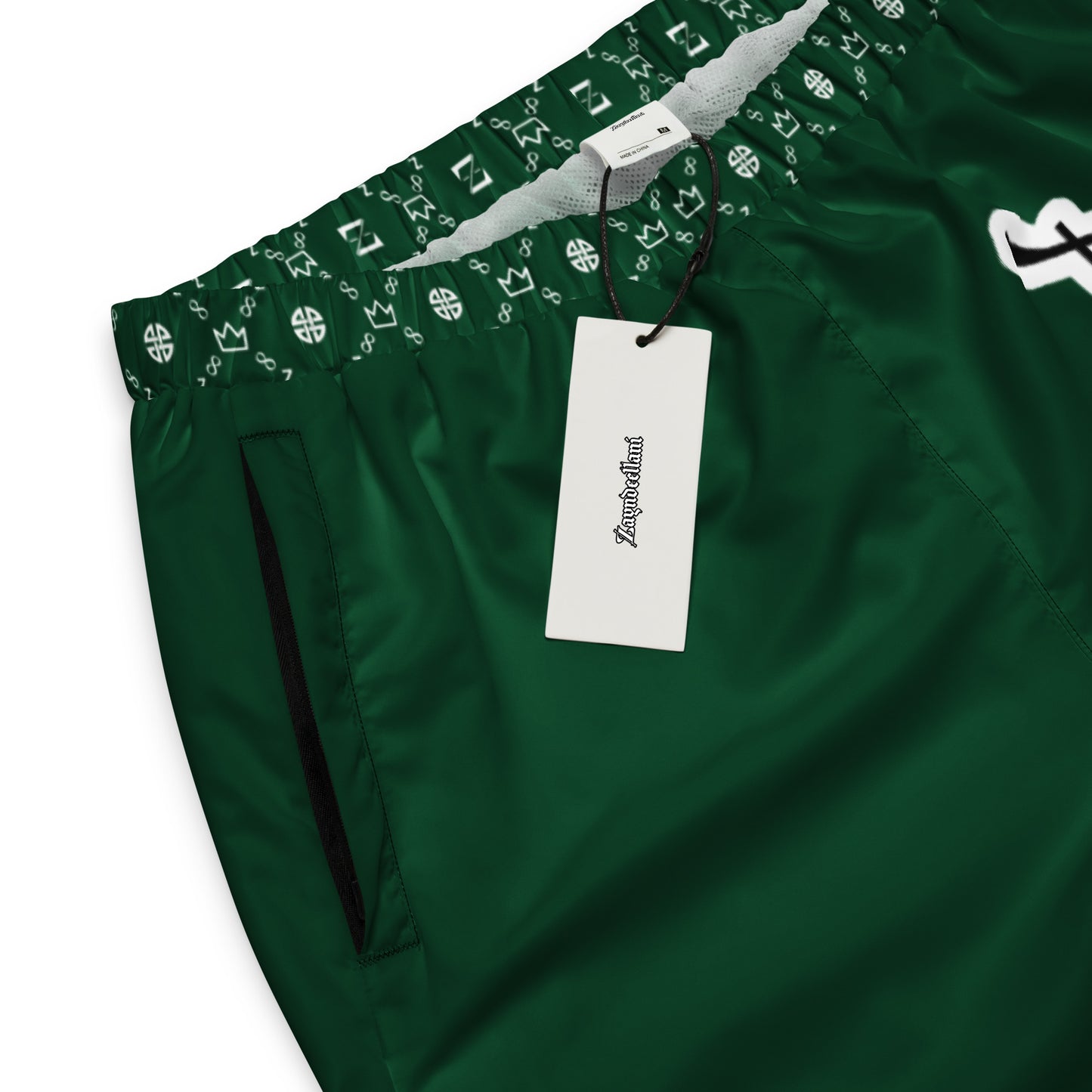 Zayndeellani Monogram Spell-out Track Pants Green - Zayndeellani