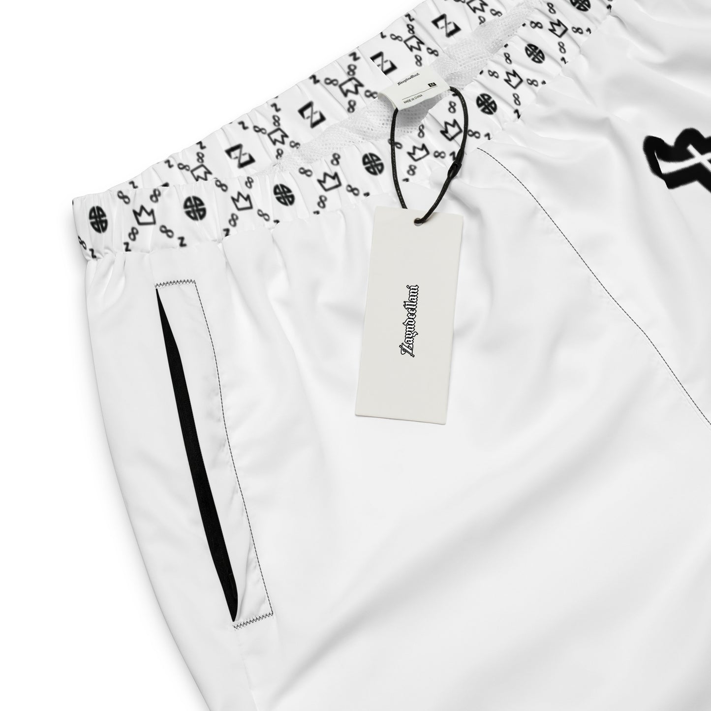 Zayndeellani Monogram Spell-out Track Pants White - Zayndeellani