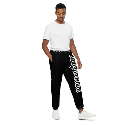 Zayndeellani Monogram Spell-out Track Pants Black - Zayndeellani