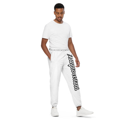 Zayndeellani Monogram Spell-out Track Pants White - Zayndeellani