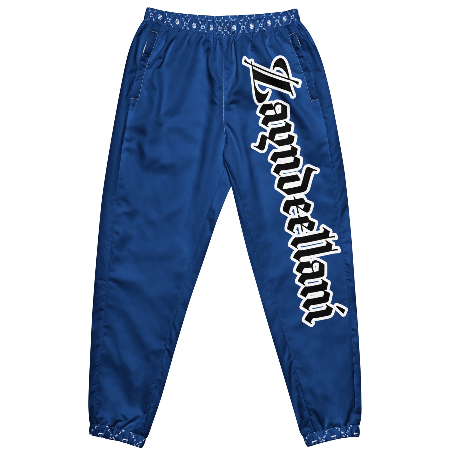 Zayndeellani Monogram Spell-out Track Pants Blue - Zayndeellani