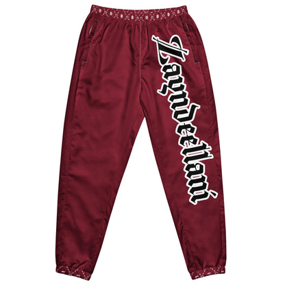 Zayndeellani Monogram Spell-out Track Pants Red - Zayndeellani