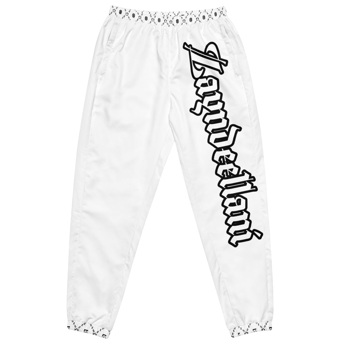 Zayndeellani Monogram Spell-out Track Pants White - Zayndeellani