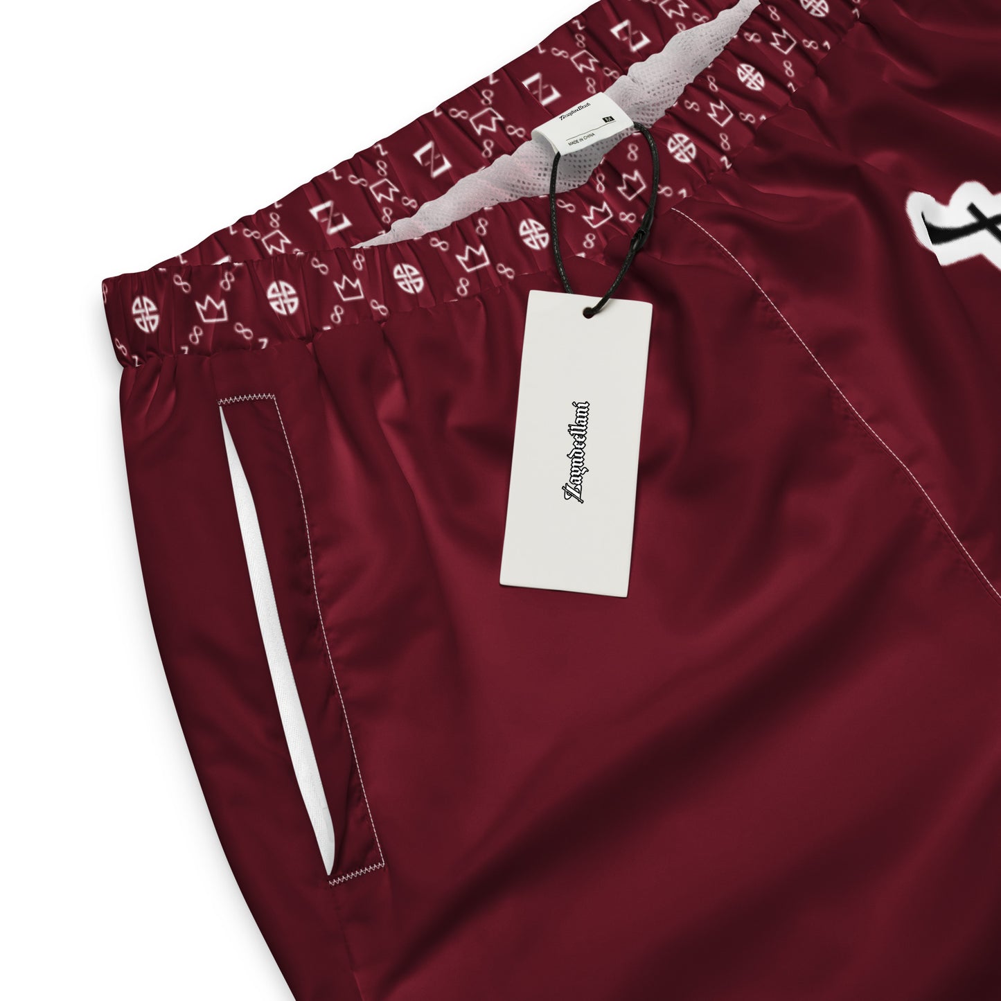 Zayndeellani Monogram Spell-out Track Pants Red - Zayndeellani