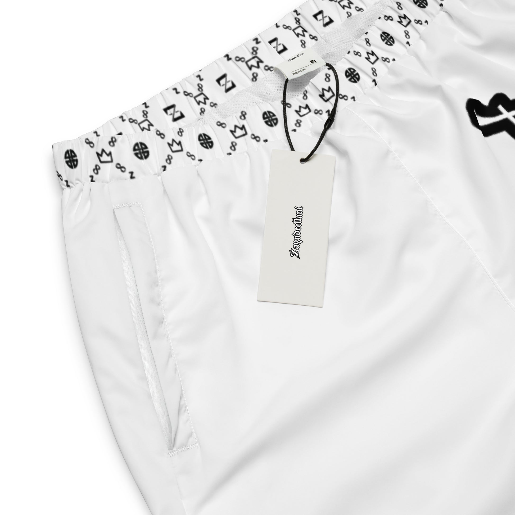 Zayndeellani Monogram Spell-out Track Pants White - Zayndeellani