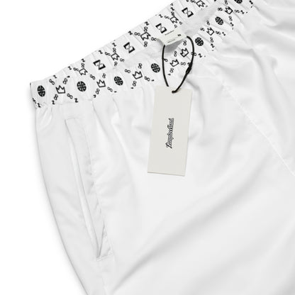 Zayndeellani Monogram Cuff Track Pants White - Zayndeellani