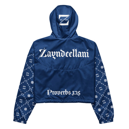 Zayndeellani Believers Monogram Windbreaker Women's Blue - Zayndeellani