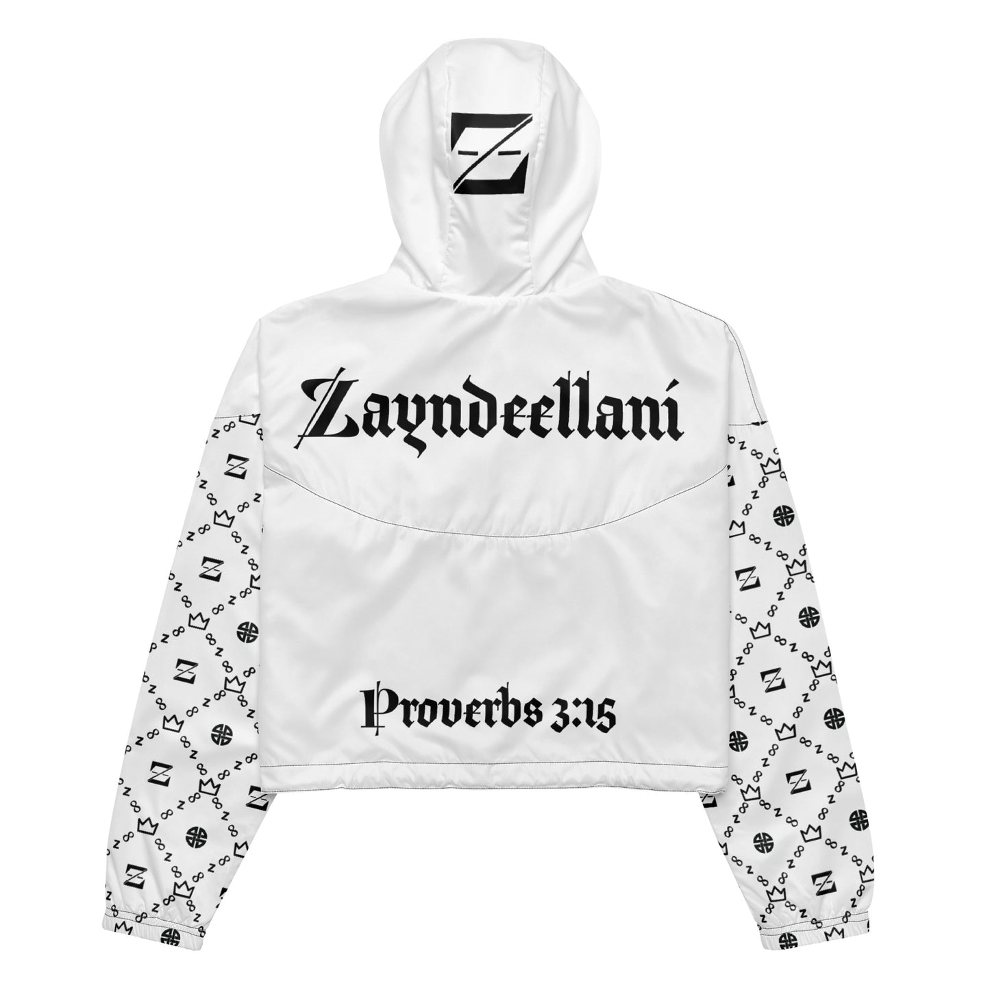 Zayndeellani Believers Monogram Windbreaker Women's White - Zayndeellani