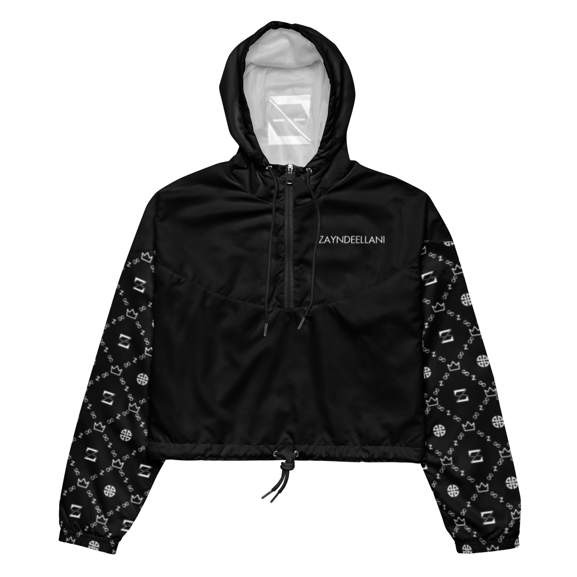 Zayndeellani Believers Monogram Windbreaker Women's Black - Zayndeellani