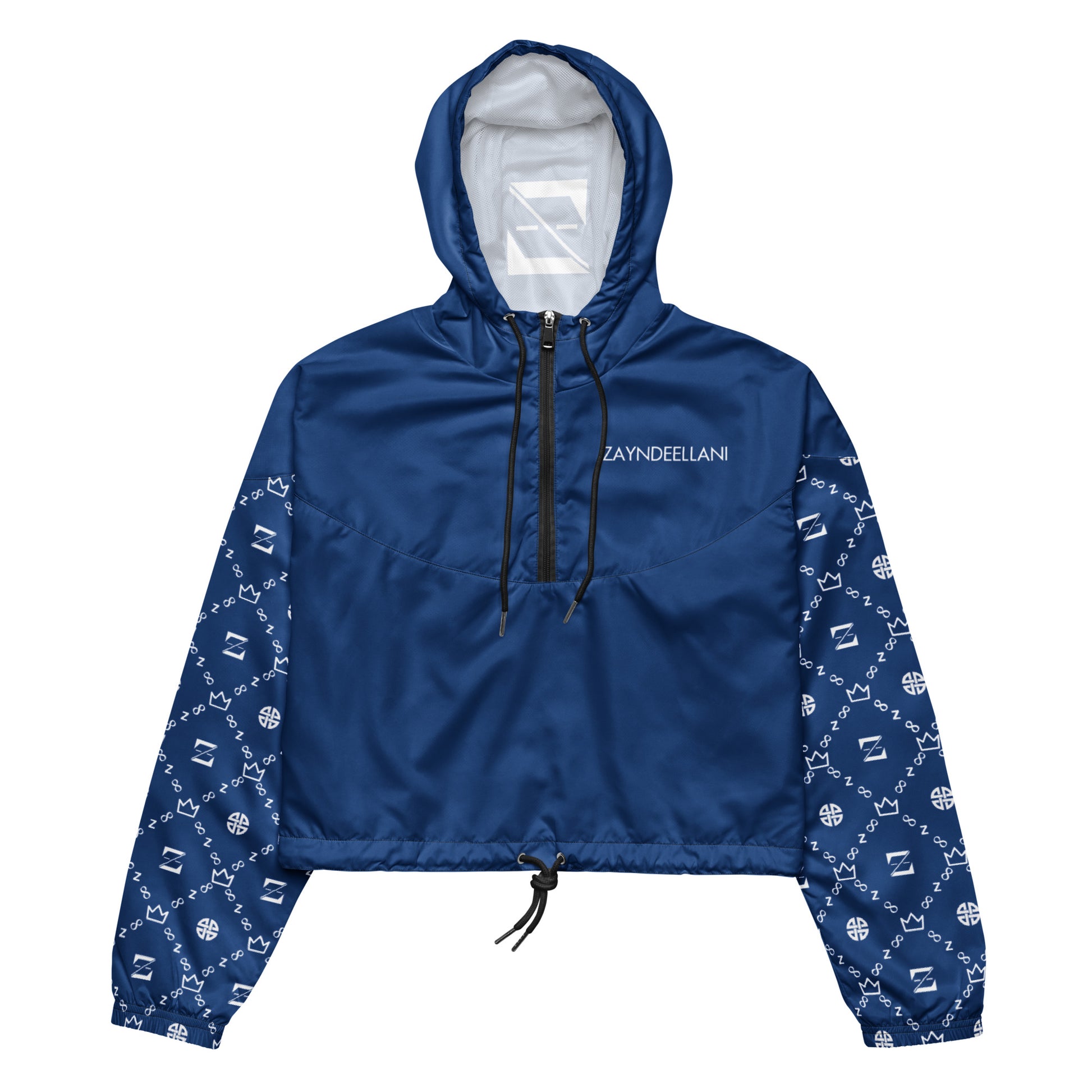 Zayndeellani Believers Monogram Windbreaker Women's Blue - Zayndeellani