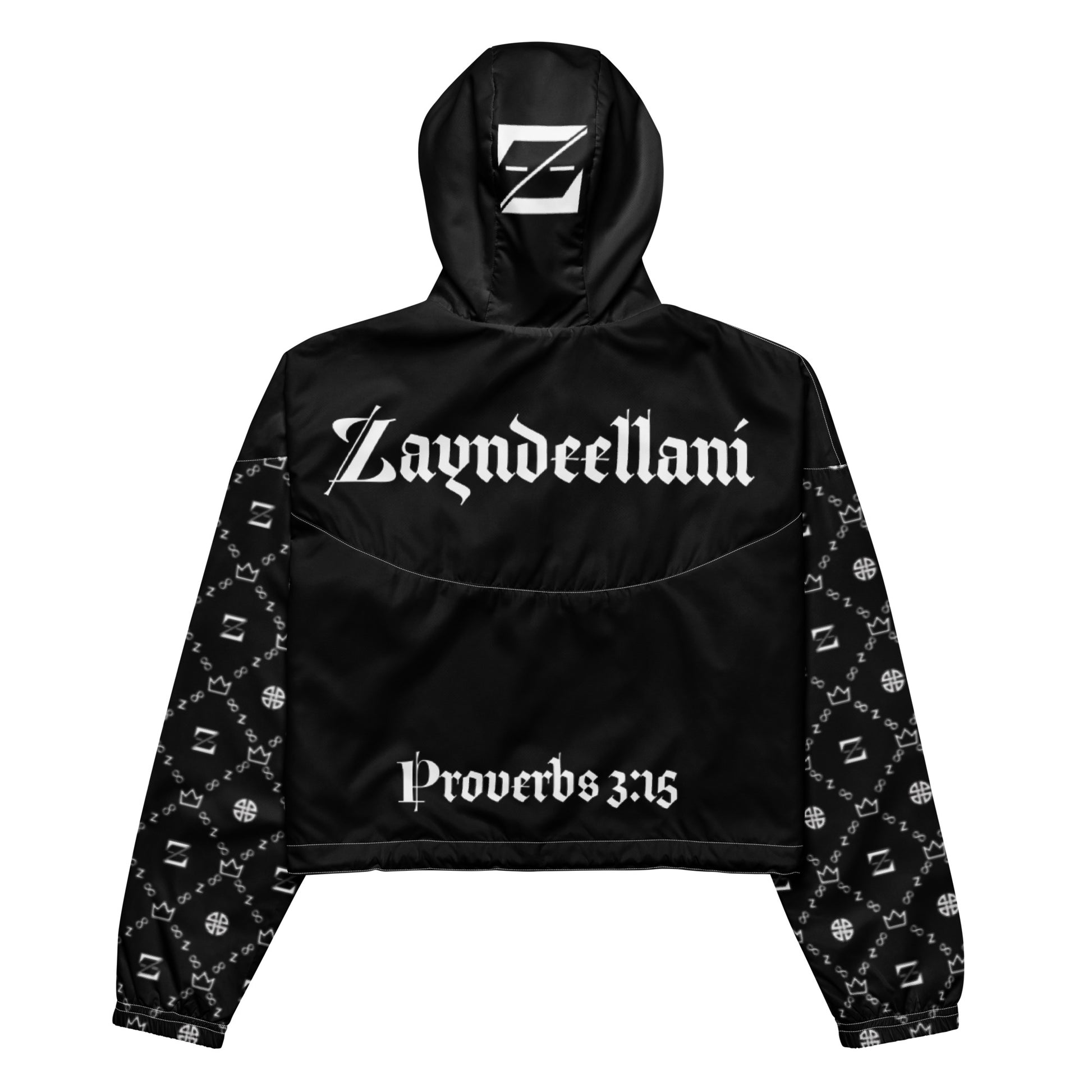 Zayndeellani Believers Monogram Windbreaker Women's Black - Zayndeellani