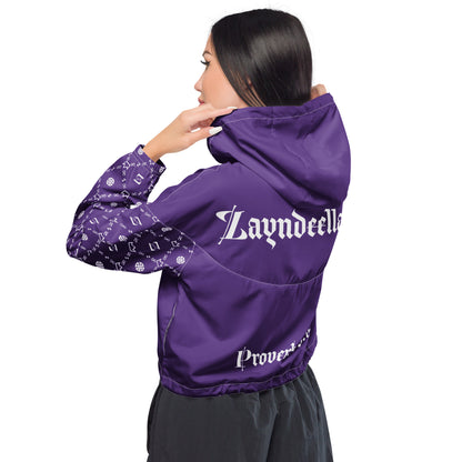 Zayndeellani Believers Monogram Windbreaker Women's Purple - Zayndeellani