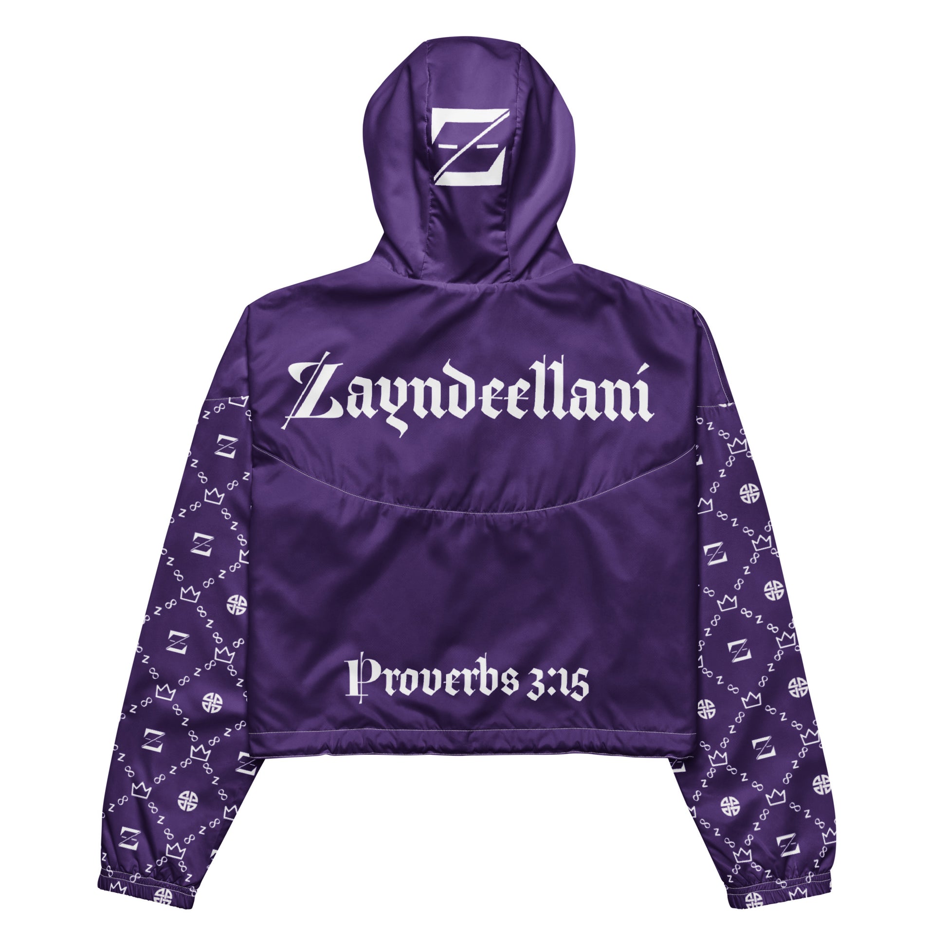 Zayndeellani Believers Monogram Windbreaker Women's Purple - Zayndeellani