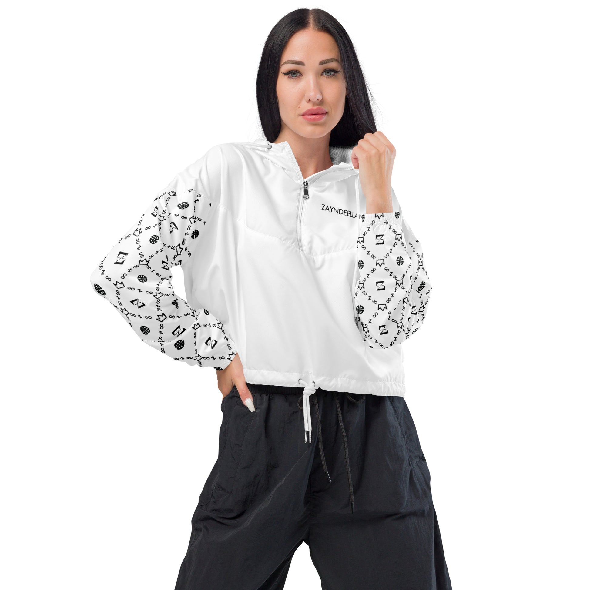 Zayndeellani Believers Monogram Windbreaker Women's White - Zayndeellani