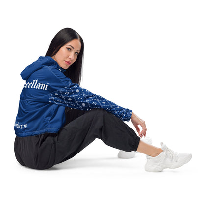 Zayndeellani Believers Monogram Windbreaker Women's Blue - Zayndeellani