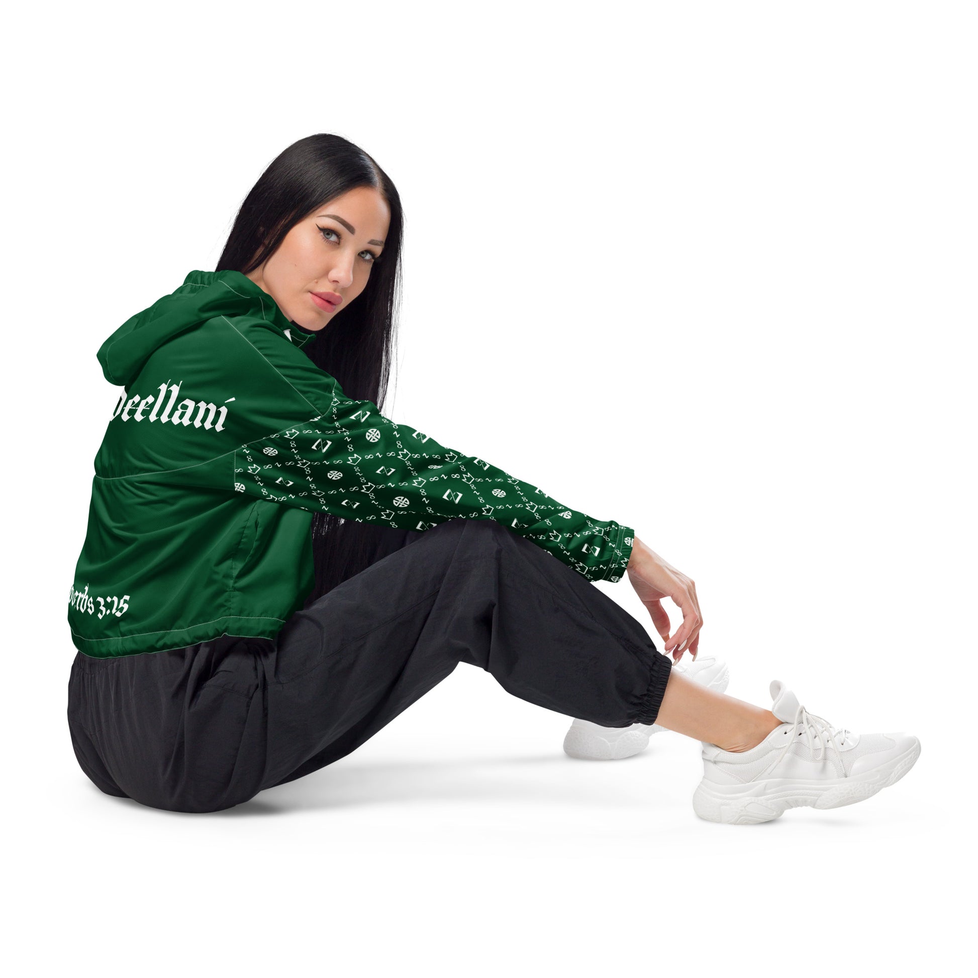 Zayndeellani Believers Monogram Windbreaker Women's Green - Zayndeellani