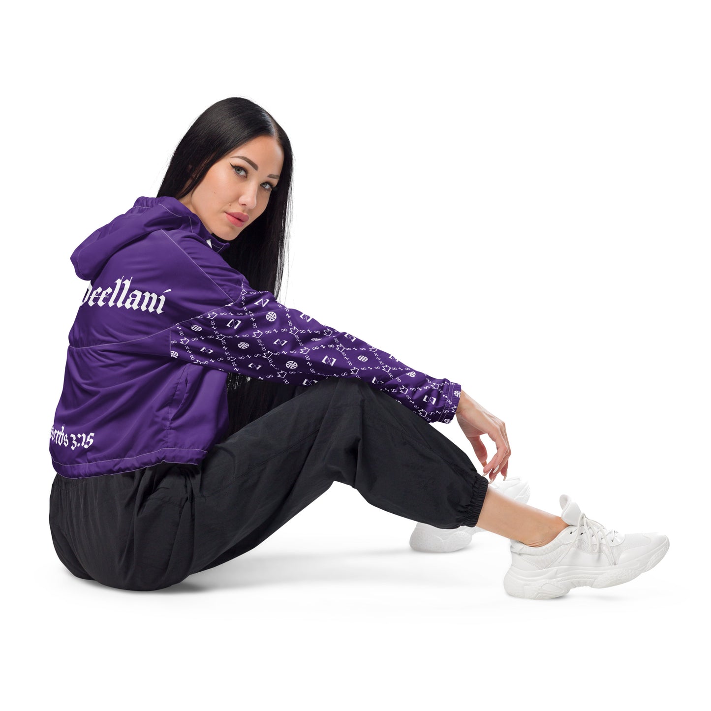 Zayndeellani Believers Monogram Windbreaker Women's Purple - Zayndeellani