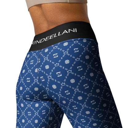 Zayndeellani Monogram Yoga Leggings - Blue - Zayndeellani