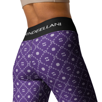 Zayndeellani Monogram Yoga Leggings - Purple - Zayndeellani