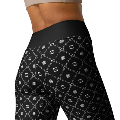 Zayndeellani Monogram Yoga Leggings Blank - Black - Zayndeellani